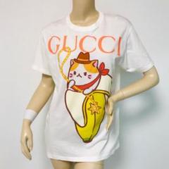 美品☆グッチ×ばなにゃ・コラボ ばなにゃロゴデザイン オーバーT