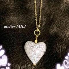 高級☆ベネチアンガラスのハートのネックレス☆