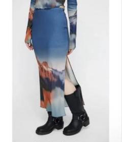 スカート lagua gem nature print skirt LAGUA GEM | CUT OFF FLARE デニムスカート (スカート ) |SHEL