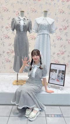 evelyn 畑美紗起コラボ チェックロングワンピース
