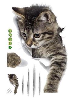未使用品 ウォールステッカー 猫 インテリア かわいい 壁 装飾 デコレーション