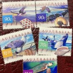 67157セール現品限　外国切手未使用　英領南極地域発行クジラ4種揃 3592 外国切手 オーストラリア領南極地域 1995年 イルカ クジラ