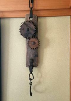 作家作品　自在鉤アレンジ　壁掛け　アート　古道具　骨董