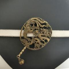 時代物　金工 彫金　 龍の帯留め　アンティーク　着物　紐付き　工芸 時代物 金工 彫金 龍の帯留め アンティーク 着物 紐付き 工芸