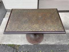 お歳暮・冬ギフト特集2025 コーヒーテーブル 銅板 純喫茶 状態良！ 喫茶店 店舗 昭和レトロ アンティーク雑貨