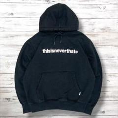 thisisneverthat ネバザ パーカー 刺繍ロゴ 黒 S 1130