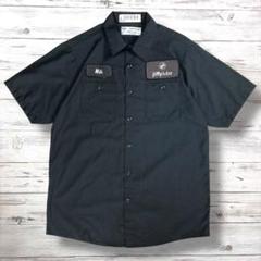 aramark 半袖シャツ ワッペンデザイン M ブラック 0893