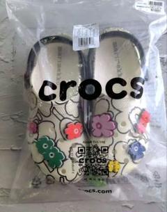 crocs フラワー柄 クロッグサンダル　23cm