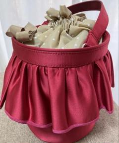 セツコサジテール サテンシティ city bag ピンク フリル