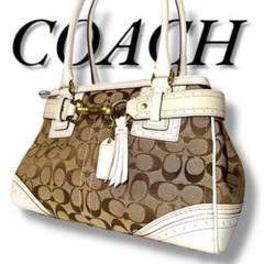 COACH ハンドバッグ トート ハンプトン シグネチャー 10507 黒