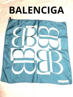 BALENCIAGA ロゴスカーフ アイボリー 正規品】BALENCIAGA バレンシアガ/ロゴモチーフ/シルク大判