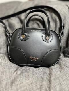 MAISON KITSUNÉ 黒 レザー ショルダーバッグ【即決価格！】 セール】BOOGIE BAG（ショルダーバッグ）｜Maison Kitsune