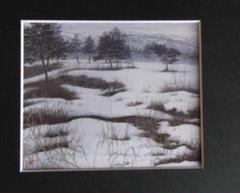 澁澤卿、【霞光白景】、希少な額装用画集より、新品額装付、状態良好 澁澤卿、【霞光白景】、希少な額装用画集より、新品額装付、状態