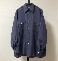 美品 21aw サイズ2 ヨリ杢 ワークシャツ　comoli コモリ