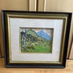 松本富太郎 「赤城山の放牧」 油彩画 3号 松本富太郎 「赤城山の放牧」 油彩画 3号 - メルカリ
