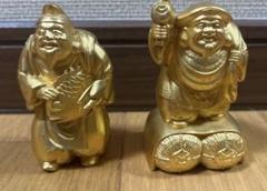 金色の七福神2体　置物