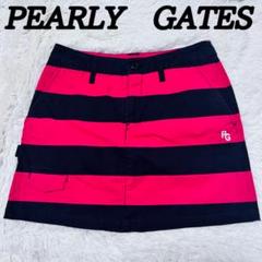 PEARLY GATES パーリーゲイツ　ゴルフスカート　赤　黒