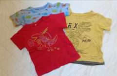 恐竜デザイン Tシャツ 3枚セット 100cm