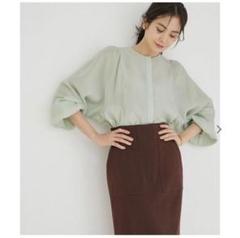 美品 ロペ 袖ボリュームスリーブシアーブラウス 21SS 恋ぷに
