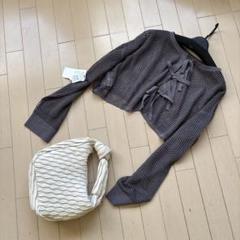 新品☆リボンメッシュトップス☆定価13５００円☆YAMADAYA送料込みのサムネイル