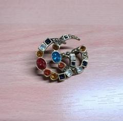 ※画像追加　正規品✨グッチ✨GUCCIクリスタル ダブルG ブローチ グッチファッション小物ダブルG クリスタル フラワー ブローチ