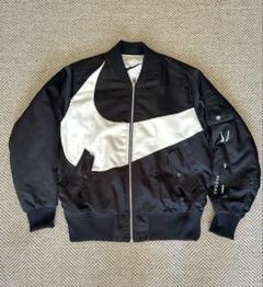 【激レア】ナイキNIKE フライトジャケット　MA-1 Lサイズ　スウォッシュ NIKE - NIKE ナイキ ビッグスウォッシュ リバーシブルボンバー