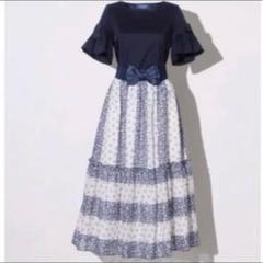 高級感 エムズグレイシー 未使用 ネイビーとホワイト スカート 38 スカート