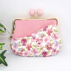 親子がま口☆リバティ☆シンクオブミー☆ピンクパール玉口金