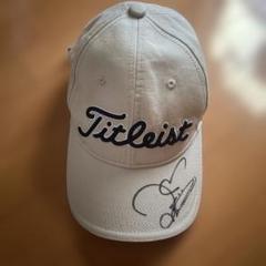 Titleist サイン入りキャップ ベージュ