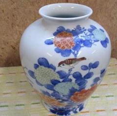 深川製磁 牡丹に雀絵図花瓶 深川製磁 牡丹に雀絵図花瓶 - メルカリ
