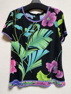 LEONARD - レオナール＊ビーズ装飾 ハイネック半袖 ニット＊LEONARD レオナール フラワー柄半袖ハイネックニット - メルカリ