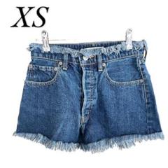 MOUSSY フリンジデニムショートパンツ サイズ1 ◇ ⊂ MOUSSY フリンジ加工 ショートデニムパンツ サイズ1