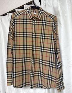 Burberry長袖チェックボタンシャツ