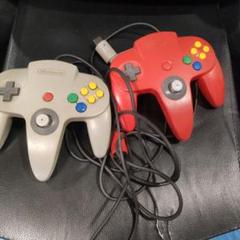 NINTENDO64 コントローラー 2個セット グレー 赤　ニンテンドー64