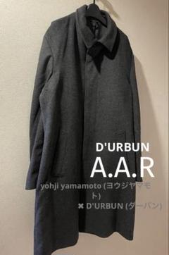 ◎ヨウジヤマモト×ダーバン A.A.R アンゴラ混 チェスターコート グレー　L ◎ヨウジヤマモト×ダーバン A.A.R アンゴラ混 チェスターコート