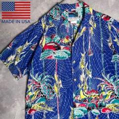 アロハシャツ アメリカ製 ハワイアン HAWAIIAN MADE IN USA