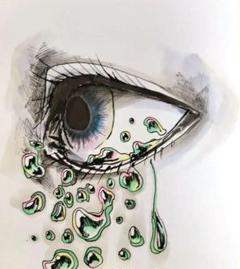 ミニ色紙手描きイラスト（オリジナル）