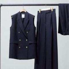 美品　エブール　ebure ハイカウントドライウール　ジャケット　ジレ 美品 エブール ebure ハイカウントドライウール ジャケット ジレ