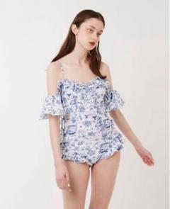 POPPY トワルドジュイスイムレオタード 水着 スイムウェア Toile de Jouy swim leotard – POPPY