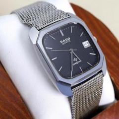 稼働 RADO DIASTAR 腕時計 デイト アンティーク ブラック 1618
