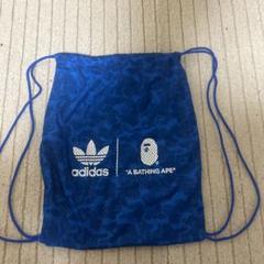 adidas A BATHING APE メッシュバッグ　ナップザック　エイプ 非売品 adidas × A BATHING APE メッシュ ナップサック - メルカリ
