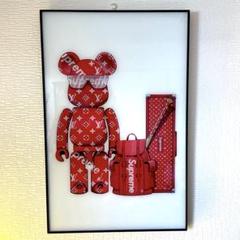 特殊ミラーアート　ベアブリック　Louis Vuitton　Supreme 特殊ミラーアート ベアブリック Louis Vuitton Supreme （Jual