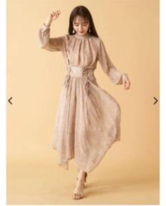 【ECLIN】イレヘムレースアップフラワーワンピース