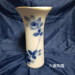 未使用品　大倉陶器　フラワースタンド　花瓶　淡いブルー！！ 2025年最新】大倉陶園 花瓶・フラワースタンドの人気アイテム