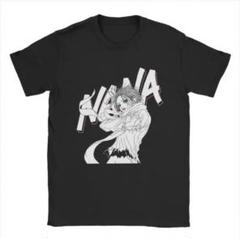 招*猫様 矢沢あいNANA BLACK STONES グラフィックTシャツ 半袖 NANA メンズ Tシャツ 半袖 夏 ケミカルウォッシュ 黒 5 平成