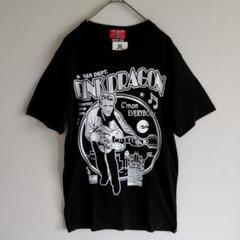 タグ付き未使用品✨ピンクドラゴン クリームソーダ プリント Tシャツ 黒 S