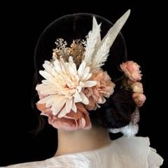 髪飾り】ピンク系 ヘッドドレス ハンドメイド 成人式