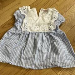 petit main フリル付きシャツ 90cm