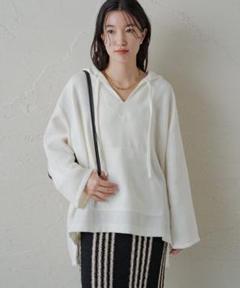 【新品】Loungedress ラウンジドレス メキシカンパーカー オフホワイト Loungedress - 【Loungedress】メキシカンパーカー オフホワイト