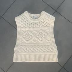 gypsohila mocomocoニットベスト　ジプソフィア　ホワイト GPG-519 Moco Moco Vest | gypsohila